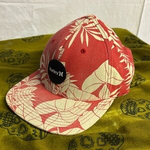 Hurley Men’s Red Hawaiian Floral SnapBack Cap
